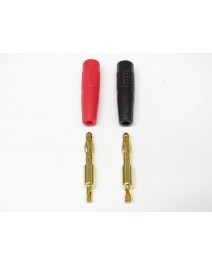 Fiche banane Noir/Rouge 4mm 1Paire