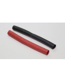 Gaine thermorétractable 6mm noir/rouge 1m