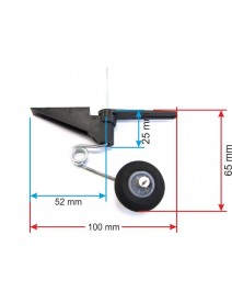 Heckfahrwerk Kunstoff 60mm