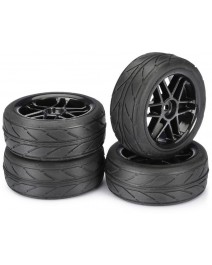 1:10 Reifen montiert 6Spoke Felgen Schwarz