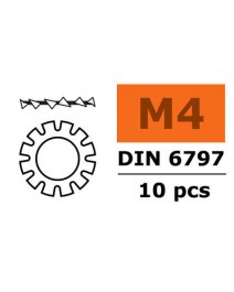 Unterlegscheibe Sichernd M4 galv. 10x