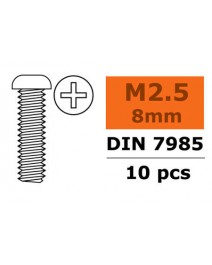 Linsenschr. Kreuzschlitz M2,5X8 10x