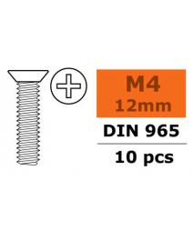 Vis tête coniq crucif.gal M4x12 10x