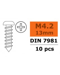 Linsen-Blechschraube 4,2X13 10x