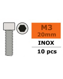 Vis cylind. six-pans Inox M3X20 10x