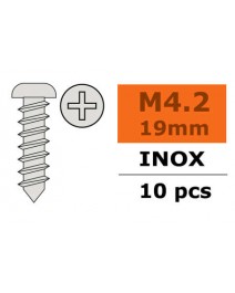 Linsen-Blechschraube 4,2X19 10x