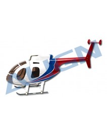 450 Scale Fuselage 500E Spec White,Blue,Red