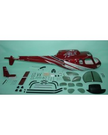 AS350 Ecureuil Argent+Rouge (+Port)