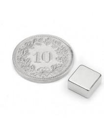 Quadermagnet 8x8x4 mm vernickelt 2St