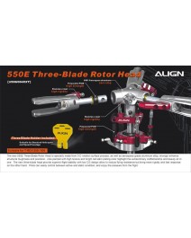 550E 3-Blades Rotor Head